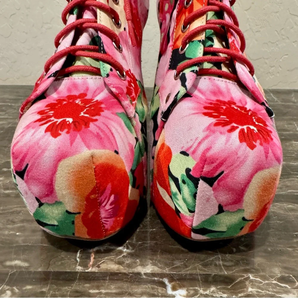 Jeffrey Campbell Lita Flower Platform Booties - Picture 7 of 13
